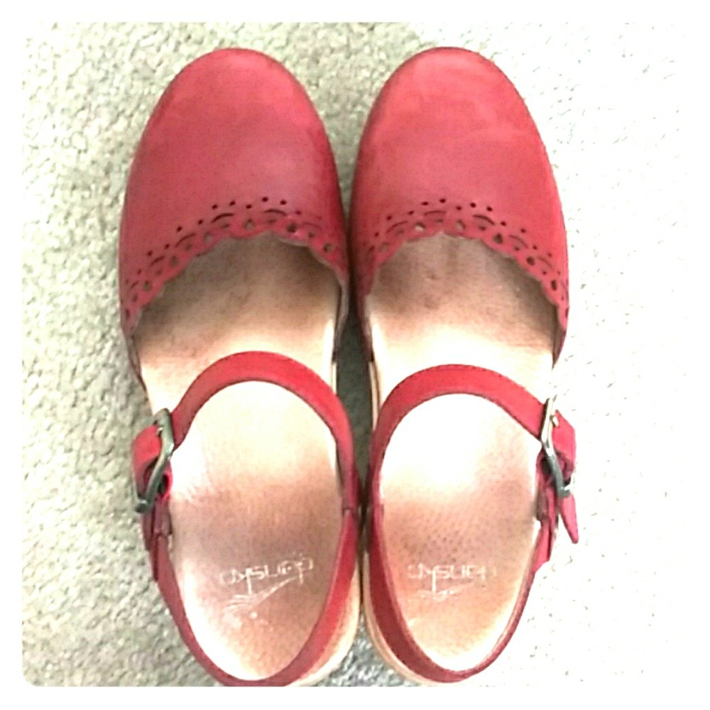 Dansko red clogs